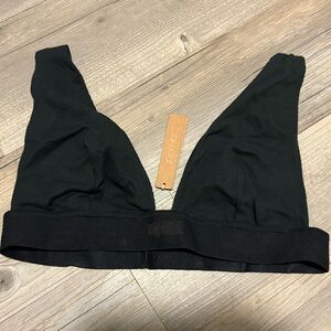 SKIMS Kim Kardashian cotton rib plunge bralette XL new with tags